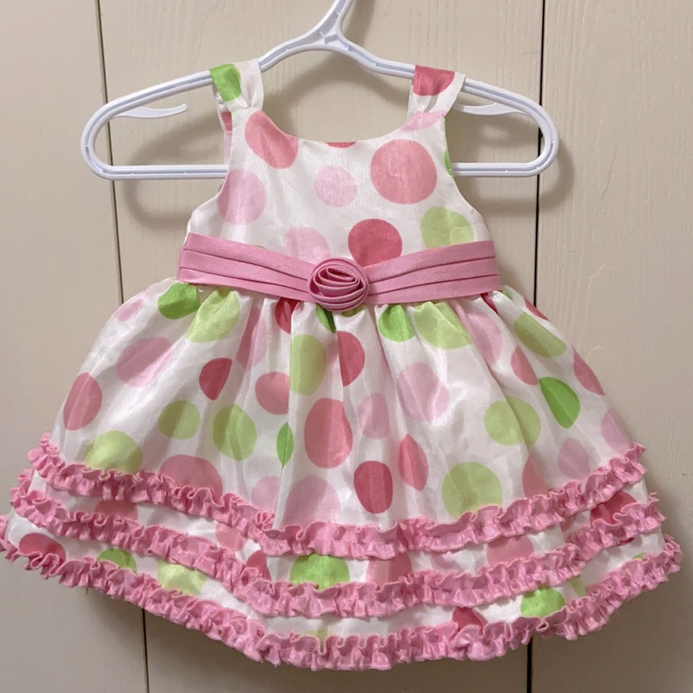 Cinderella Pink and Green Spotted Dress